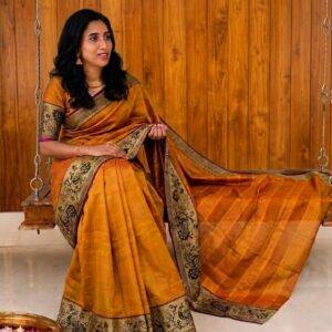 A0A72 Silk Cotton Elephant Print Narayanpett Saree
