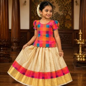A1A79 MADRAS CHECK Skirt & Top Set for Girls
