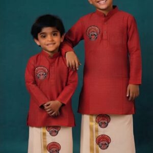 AA59 (2-3) (3-4 yr) Boys Traditional full Sleeve kurtha & Dhoti Set – Festive Ethnic Wear (2)