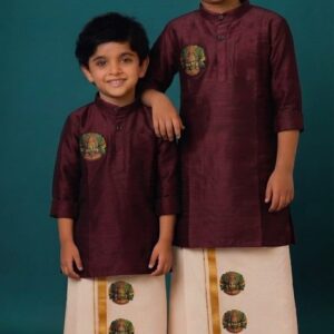 AA59 (4-5) (5-6 yr) Boys Traditional full Sleeve kurtha & Dhoti Set – Festive Ethnic Wear (2)
