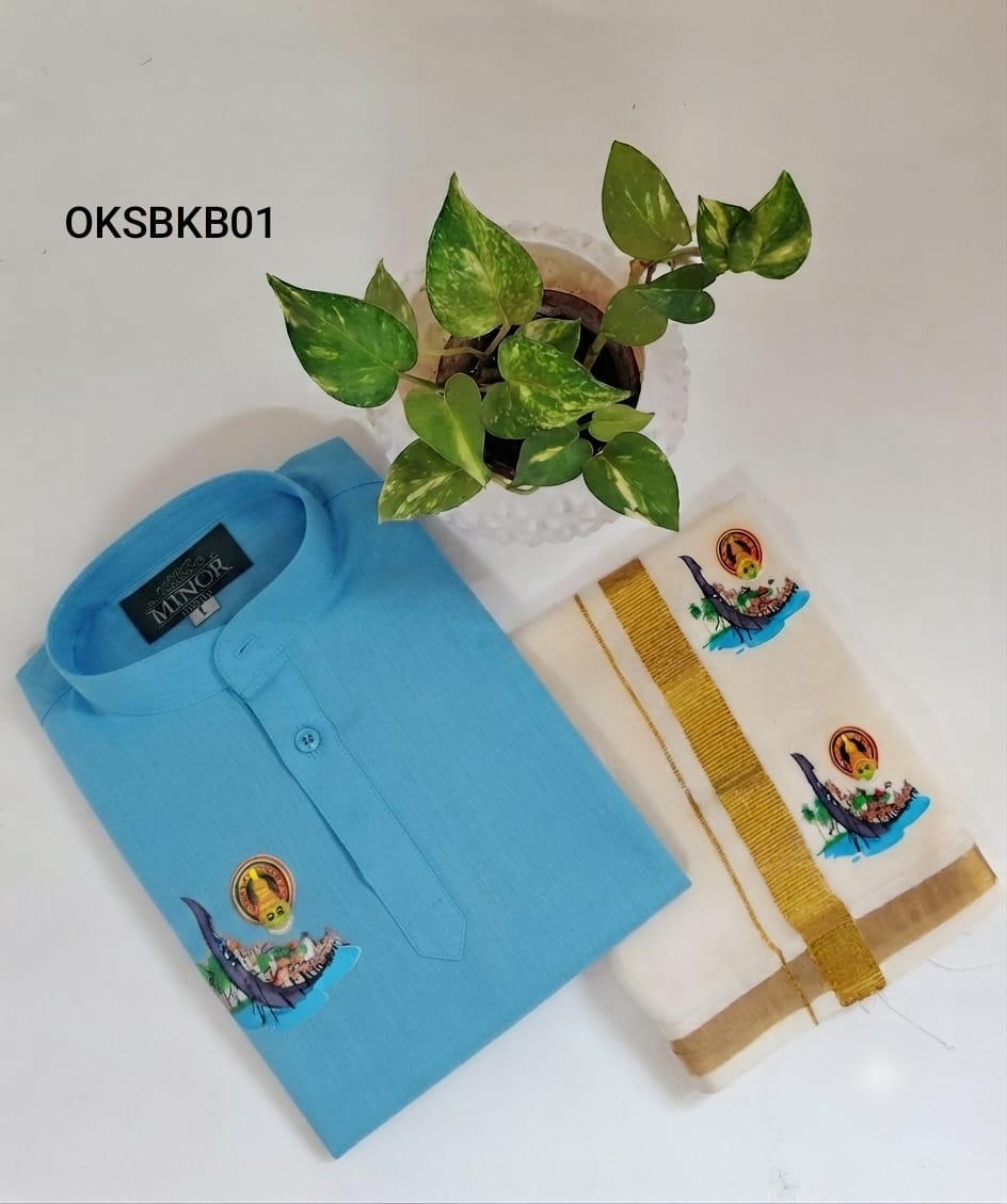 AA59 (6-7) (7-8 yr) Boys Traditional full Sleeve kurtha & Dhoti Set – Festive Ethnic Wear (2) - Image 5