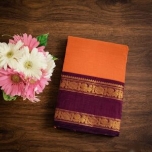 A0A61  Kanchi Cotton Arunima Saree | Traditional Cotton Saree