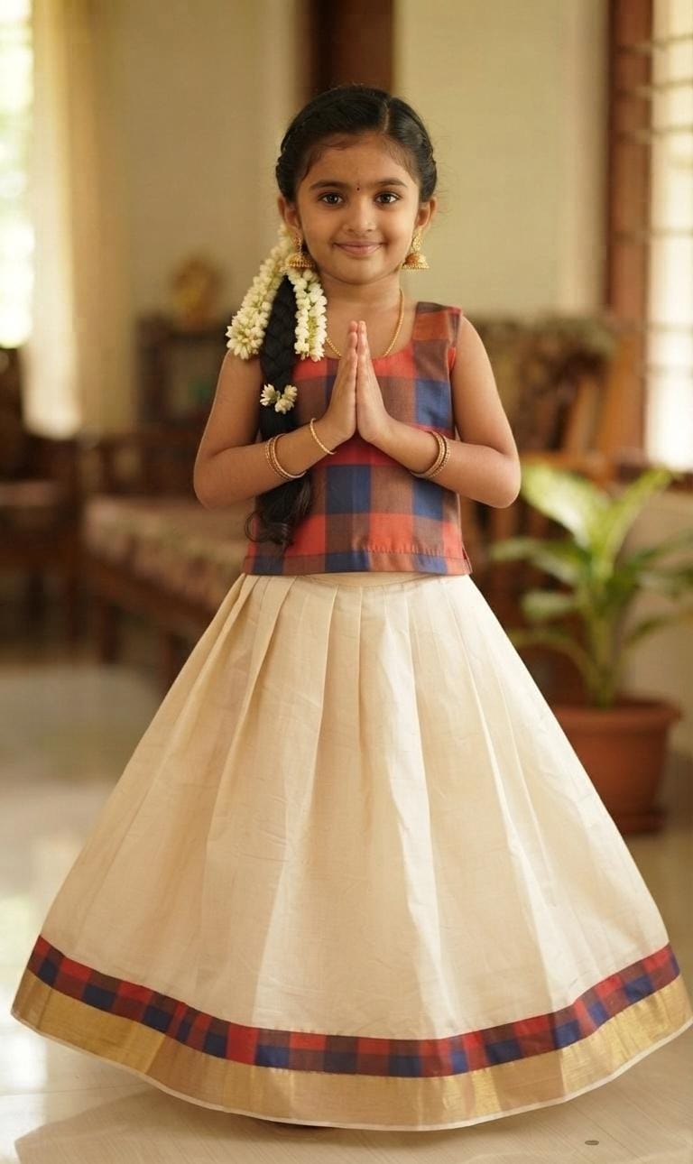 A1A67 MADRAS CHECK (N) Skirt & Top Set for Girls