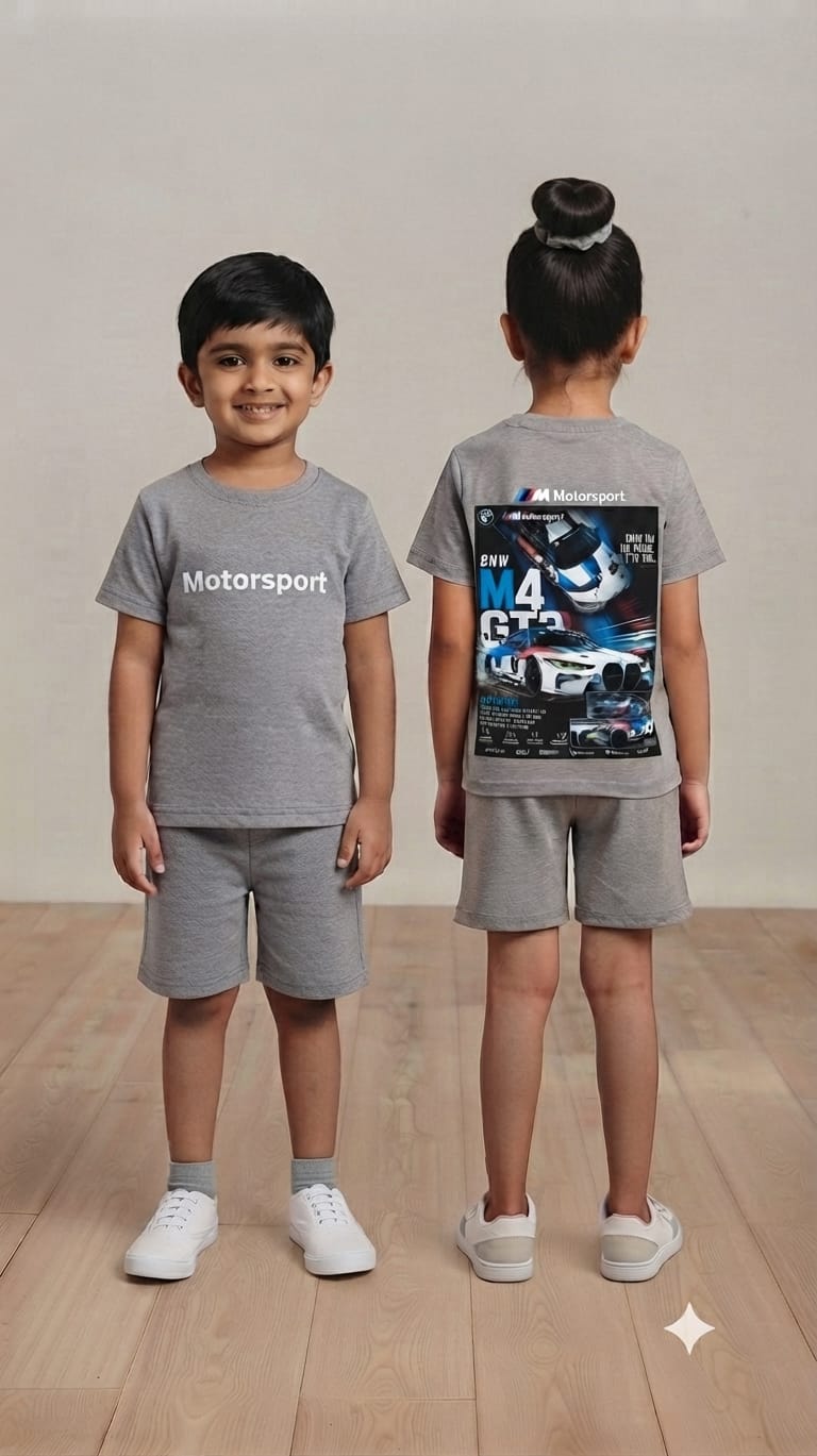 AA32 Car Shorts(4) – Printed Unisex Co-Ord Set - Image 3