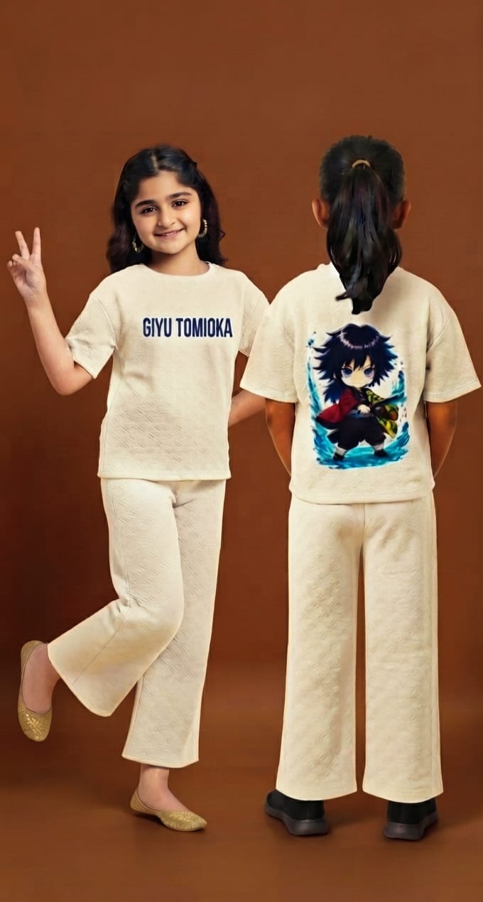 A1A65 Girls Anime Printed Pant Co-Ord Set – Stylish Casual Wear