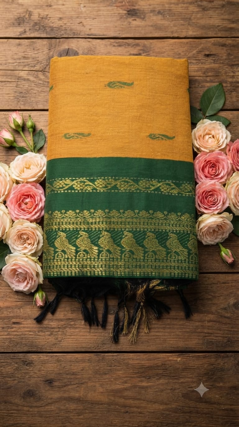 A0A47 KALYANI Cotton HEMA Saree - Image 2