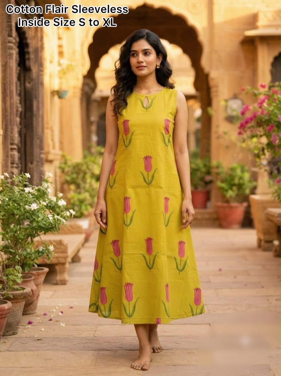 A0A46 Tulip Ladies Flare Dress | Stylish & Elegant Ethnic Wear