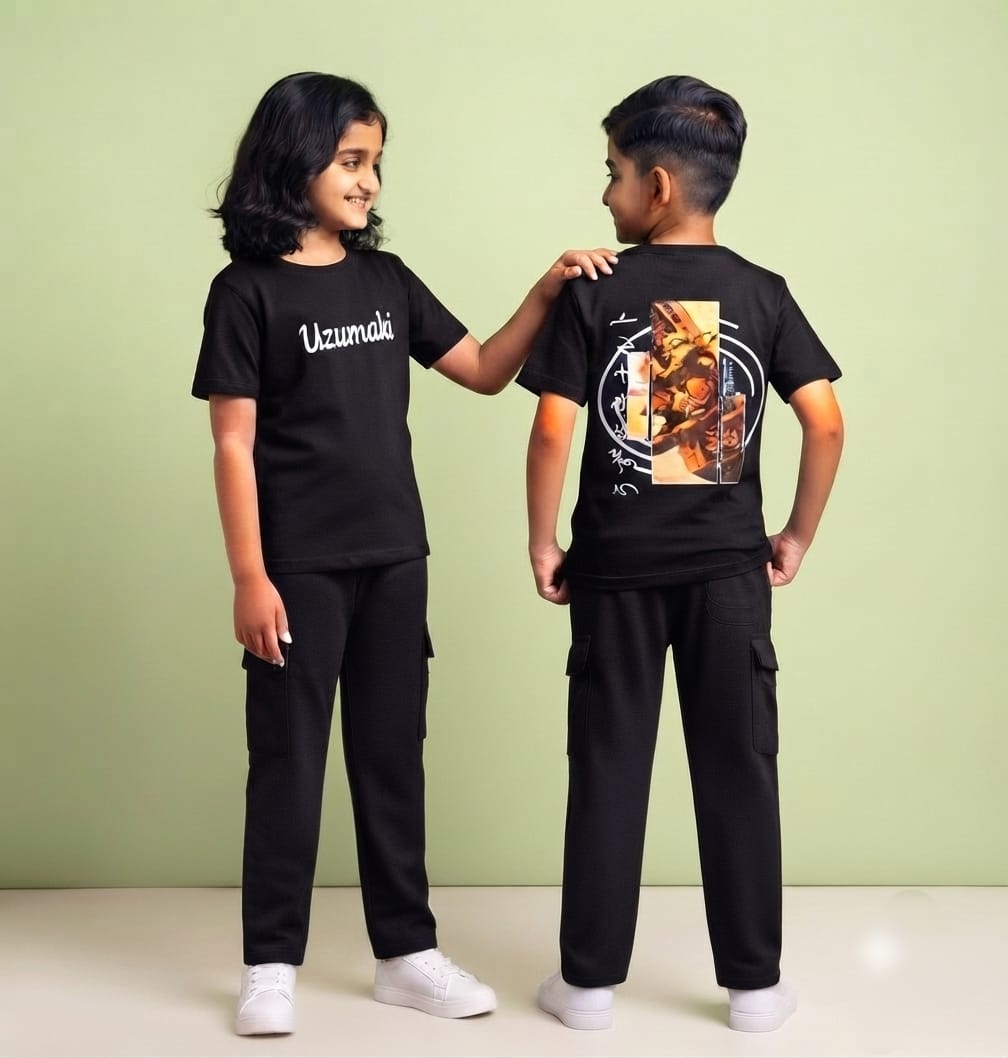 AA41 Uzumaki Cargo Pant Set | Unisex Boys & Girls Casual Wear