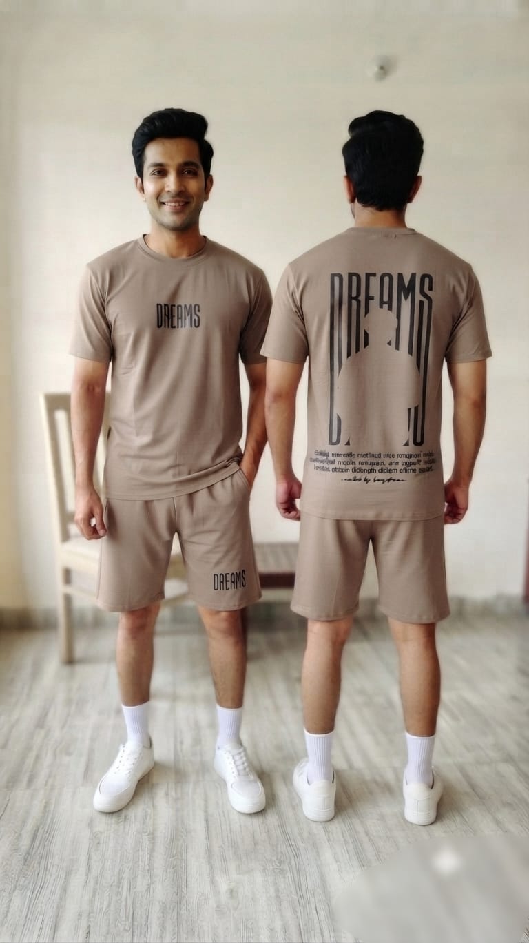 A88 Men's Conquer & Dream Shorts Set – Stylish Casual Wear - Image 4