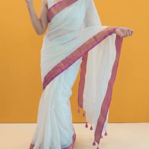 A0A48 MUL COTTON SAREE MUNJARI