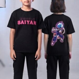 AA33 Saiyans Printed Cargo Pant Co-Ord Set – Unisex Casual Wear