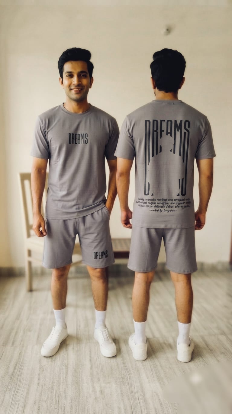 A88 Men's Conquer & Dream Shorts Set – Stylish Casual Wear - Image 5