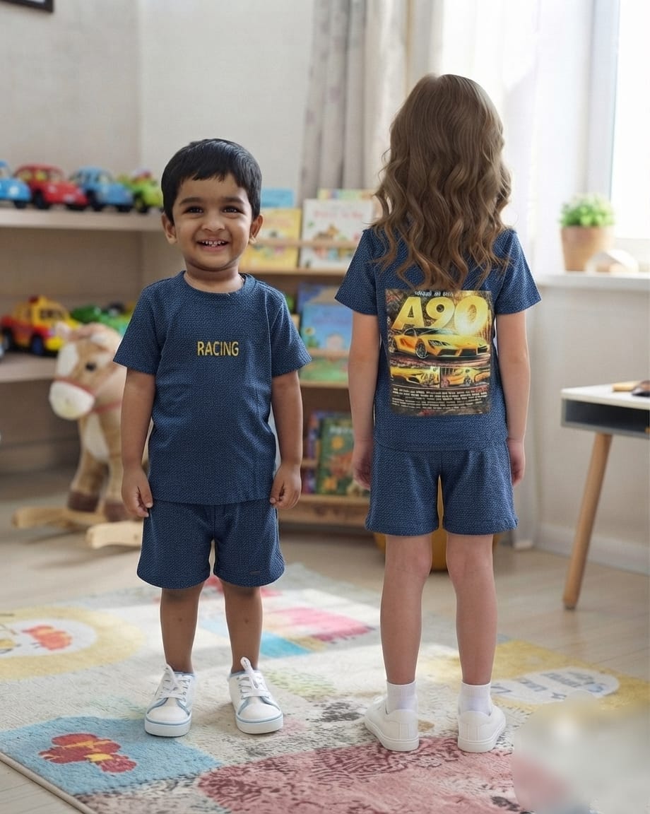 AA32 Car Shorts(4) – Printed Unisex Co-Ord Set