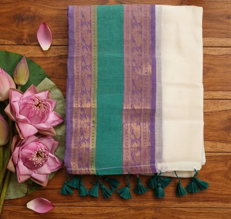 A0A48 MUL COTTON SAREE PULARI - Image 2