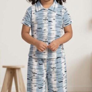 A1A66 Girls Collar Top & Pant Co-Ord Set – Stylish Casual Wear