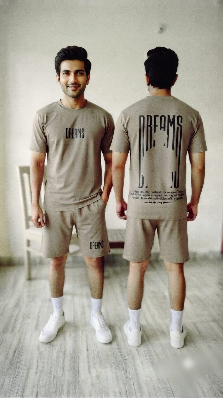 A88 Men's Conquer & Dream Shorts Set – Stylish Casual Wear - Image 6