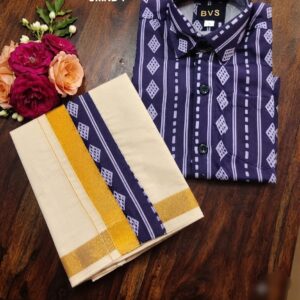 AA60 Boys (0-3yrs)Traditional Half Sleeve Shirt & Dhoti Set – Festive Ethnic Wear (2)