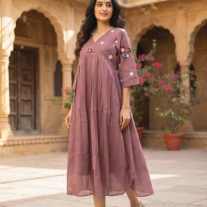 A0A56 Women's POONILA Printed Top – Elegant Casual Wear