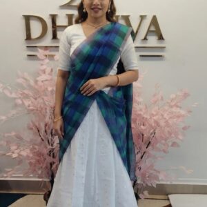 A0A53  MADRAS CHECK DHAVANI SET