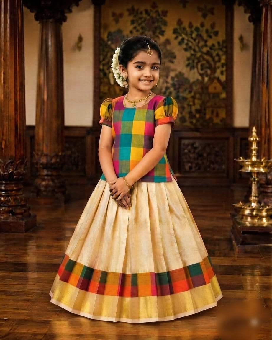A1A67 MADRAS CHECK Skirt & Top Set for Girls - Image 2