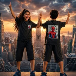AA42 MARVEL SERIES (2) Three Fourth Pant Co-Ord Set – Unisex Casual Wear Outfit