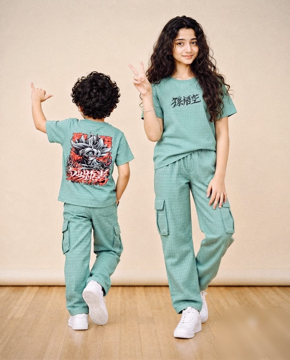 AA31 Masterd Goku Cargo Pant Set – Unisex Casual Wear - Image 3