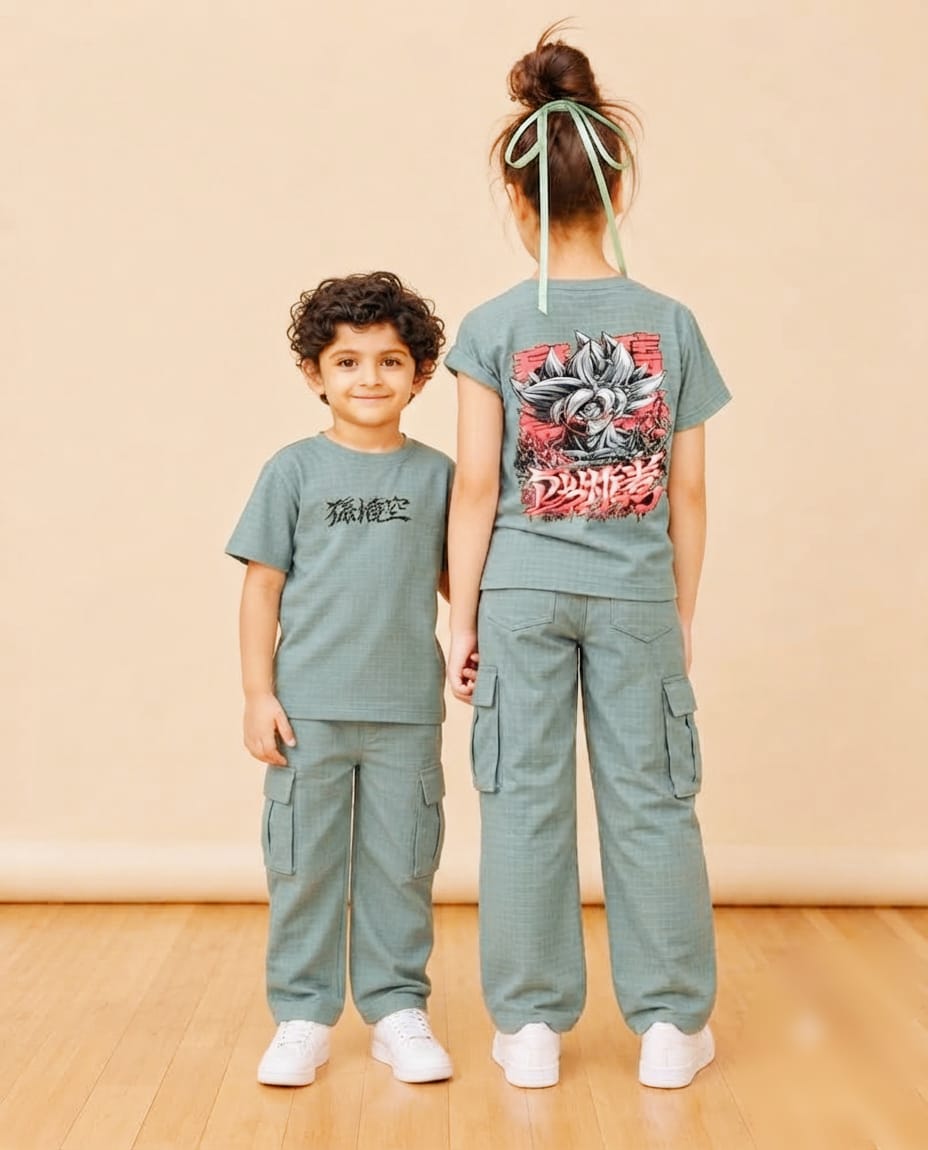 AA31 Masterd Goku Cargo Pant Set – Unisex Casual Wear - Image 4