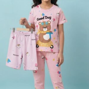 A1A63 Girls Korean Three-Piece Co-Ord Set – Stylish Casual Wear